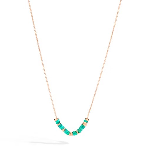 Orologio COLLANA BOLLICINE ORO ROSA & PIETRE COLORATE