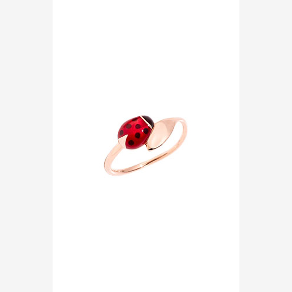 ANELLO COCCINELLA ORO ROSA 9 KT