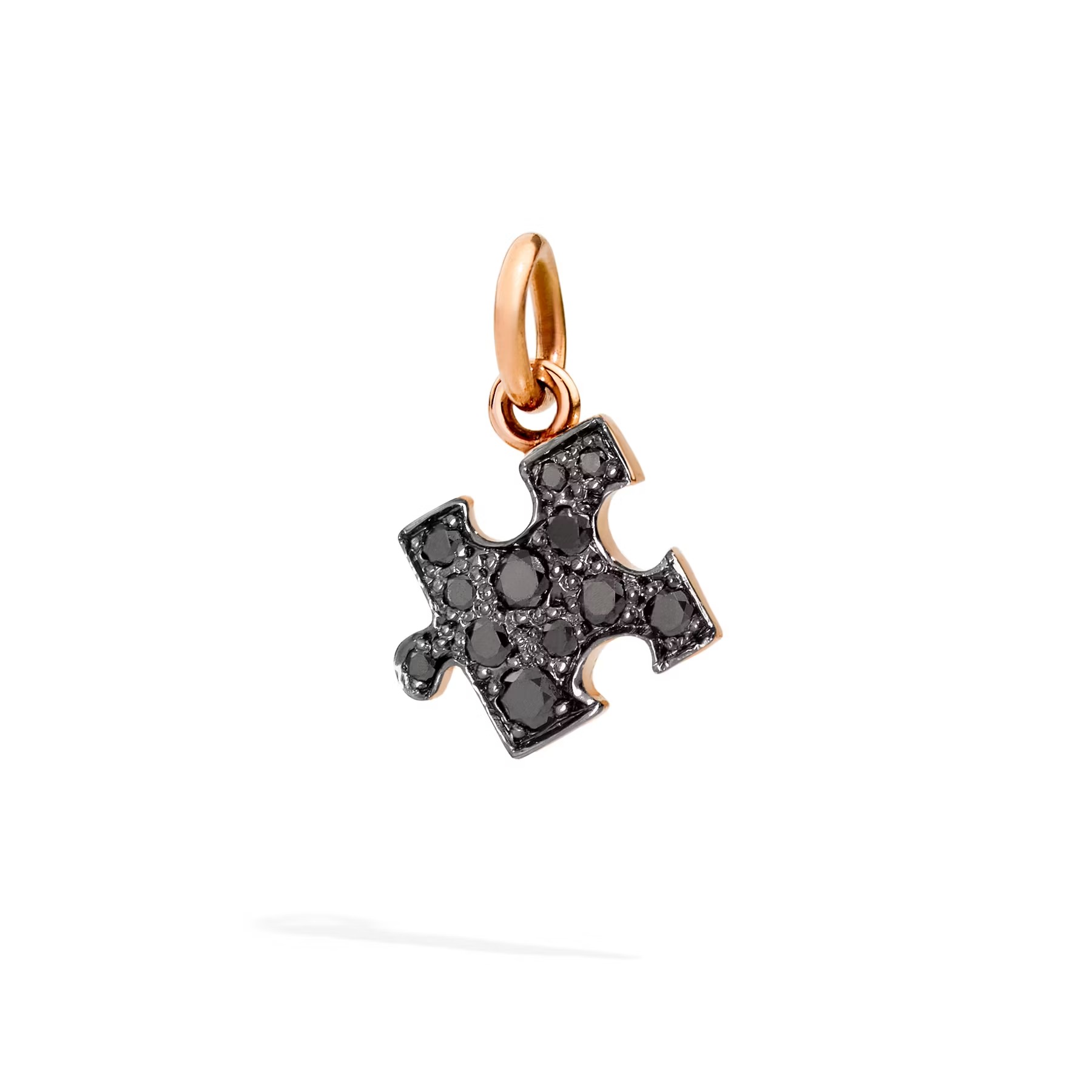 Gioiello dodo charms - CIONDOLO PUZZLE ORO ROSA & DIAMANTI BLACK