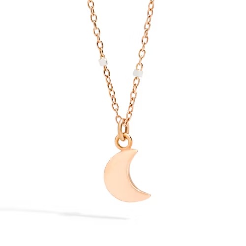 Gioiello dodo collane - COLLANA MINI LUNA ORO ROSA