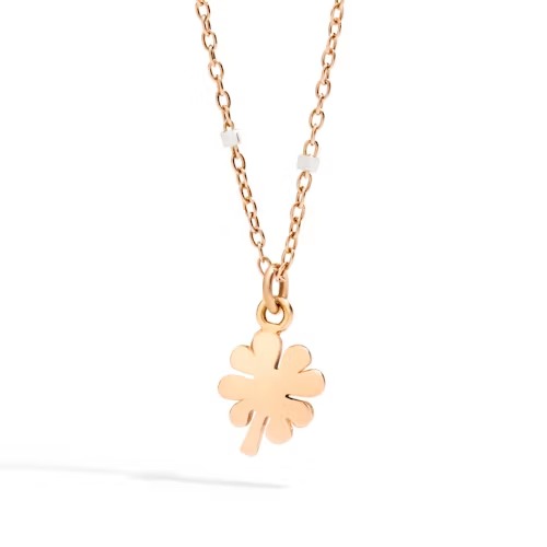 Gioiello dodo collane - COLLANA MINI QUADRIFOGLIO ORO ROSA