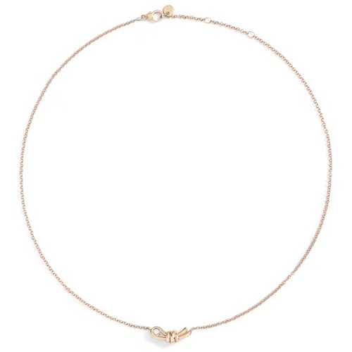 Gioiello dodo collane - COLLANA NODO ORO ROSA & DIAMANTE BIANCO