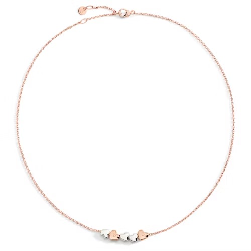 Gioiello dodo collane - COLLANA CUORE ORO ROSA & ARGENTO