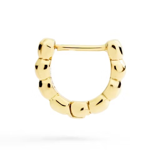 Gioiello dodo orecchini - ORECCHINO HOOP GRANELLI ORO GIALLO