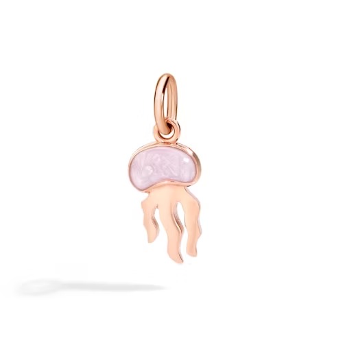 Gioiello dodo charms - CIONDOLO MEDUSA ORO ROSA E SMALTO
