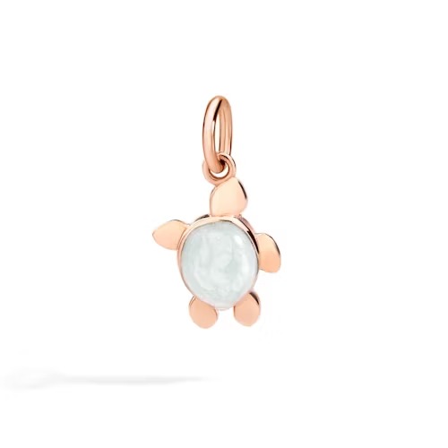 Gioiello dodo charms - CIONDOLO TARTARUGA MARINA ORO ROSA E SMALTO