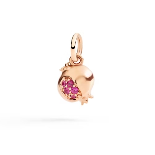 Gioiello dodo charms - CIONDOLO MELOGRANO ORO ROSA E RUBINI