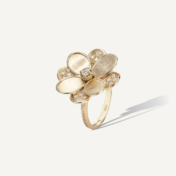 Gioiello marco bicego anelli - ANELLO PETALI CON PAVé DI DIAMANTI